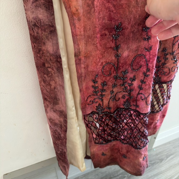 Tie Dye Beaded Jalabiya/ Kaftan Dress - Picture 8 of 12